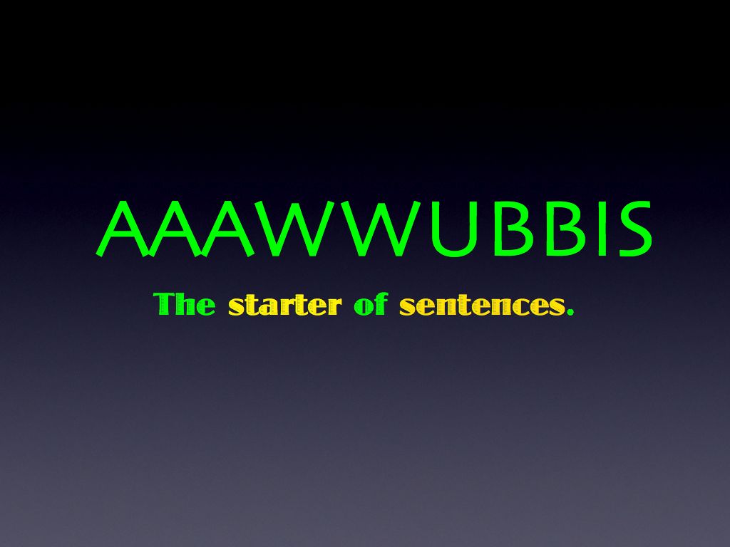Aaawwubbis Sentences Worksheets